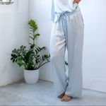 Satin Pant With Rib
Waistband And Adjustable
Drawstring S light blue fall cozy Photo 1