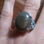 Venus Jasper and Sky Blue Topaz Stainless Steel Ring (Size 7) Photo 8