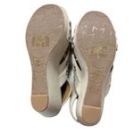 Marc Fisher Bloom Grommet Light Natural Suede Wedge Slingback Sandals Size 7.5 Photo 4