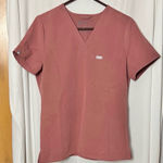 FIGS  Women's Catarina One-Pocket V-Neck Scrub Top - Mauve Size Small Photo 0