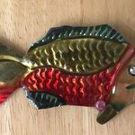 Fish Pin Brooch Handmade Whimsical Vintage Beach Photo 0