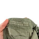 American Eagle Super High Rise Baggy Wide Leg Cargo Pants Green Y2K Womens 2 Photo 7