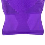 Alexander Wang ALEXANDER‎ WANG Sleeveless Mesh Cutout See Through Collared Top Purple Medium Photo 10