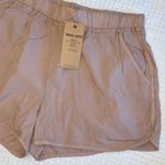 Thread and Supply NEW! Size LARGE Blush Pink Nude Elastic Waist Shorts Tencel Photo 3