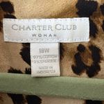 Charter Club  Woman 18W Leopard Print Round Collar Blazer Jacket Stretch Photo 5
