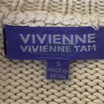 Vivienne Tam ivory Fisherman style, knit sweater w/squared off hem. Small. EUC Photo 8