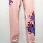Wildfox  Maci Crystal Rose Ultra High Rise Leggings Palm Tree Print XS Pink Photo 3