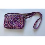 Vera Bradley Dream Tapestry Bag Crossbody Hipster Purple Zip Adjustable Strap Photo 8