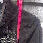 Harley Davidson Ribbed Motorcycle Riding Jacket Fleece Coat Women's Size Medium Black Photo 5