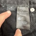 Monki  Tallie Sz 28 Shorts Distressed Denim Jean Black Turn Up Cuffed Hem Cotton Photo 2