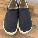 Birkenstock Oswego Canvas Suede Slip On Sneaker Shoe Dark Blue Photo 4