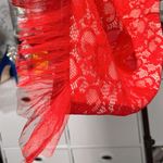 Bright red sexy mesh back with lace sleeveless dress Photo 2