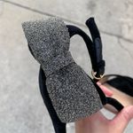 Valentino Garavani Valentino black velvet sparkle bow ankle strap sandal size IT 39.5 US 9.5 NEW Photo 9