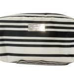 LAUREN RALPH LAUREN Striped Toiletry Pouch Bag Black White Photo 0