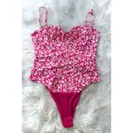 ZARA NWT  Pink Floral Corset Bodysuit Photo 6