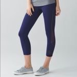 Lululemon Minimalist crop leggings in blue - mesh criss cross high rise Photo 11