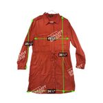 Velvet Heart Rust Utility 100% Tencel Dress Button Front Drawstring Waist L Photo 8