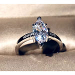 Boutique 2 Ct Marquise Simulated Diamond Engagement‎ Ring, Size 7 NEW Photo 10