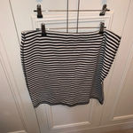 SheIn  faux leather black bomber jacket & Old Navy black striped skirt‎ XL Photo 7