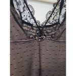 Intimissimi Lace Lined Babydoll Slip Dress Nighty Black Women's sz. S Photo 5