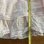 Sage  Women's Pink Lace Cap Sleeve Jewel Neck Short Fit & Flare Dress Size Small Photo 4