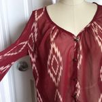 •Tovia• Sheer Maroon Blouse Red Photo 1
