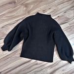 Line and Dot  | Revolve Women Black Mock Neck Balloon Sleeve Pullover Sweater | XS Photo 3