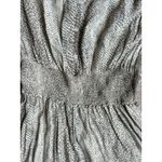 Rails  Jasmine Cream Snakeskin Smocked‎ Waist V-neck Mini Dress Size Small Photo 3