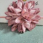 Free People New!  Pink Floral Embellished Choker Necklace Photo 9