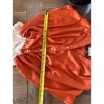 NWOT AZULU Button Up Short Sleeve Blouse Size XSmall Orange Photo 7