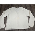 Laura Ashley  Ivory Button Front Cardigan Sweater Size XL Photo 3