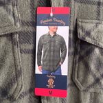 Freedom Foundry  Stretch Plaid Fleece Button Front Shacket Shirt Unisex Sz M NWT Photo 1
