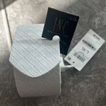 INC NWT  Woven Stretch Belt in White, New with Tag, Retail $44.50 Photo 2