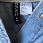 H&M  Divided Denim Hooded Jacket Blue Cotton Snap Front Size 0 Photo 5