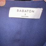 Babaton Aritzia Wallace navy chiffon flowy wrap mini dress Photo 4