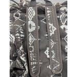 Pink Victoria's Secret Backpack Aztec Geometric Print Canvas Gray Drawstring Bag Photo 8