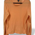 Eileen Fisher  Long Sleeve Peach Orange Shirt- Size Large Photo 0