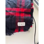 Abercrombie & Fitch Red Black Plaid Blanket Scarf Photo 1