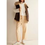 Free People  We The Free Osaka Mid Rise‎ Barrel Womens Size 28 NWT Latte Cream Photo 3