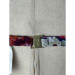 ONIA  Bikini Top Women Small‎ Navy Blue Floral Print Buckle Bandeau NWT Photo 5