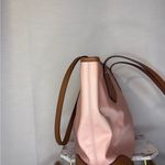 Michael Kors Pink and Brown Tote Bag with Leather Accents Photo 3
