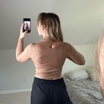 21 Saints: Cotton Ribbed Key Hole Tan Mockneck Long Sleeve Tee Size XS Photo 1