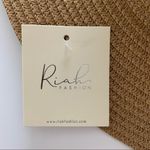 Riah Fashion Panama Weave Brim Brown Beach Vacation Festival Straw Hat Photo 2