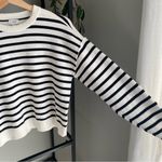 J.Crew Dropped Shoulder Striped Crewneck Sweater Photo 1