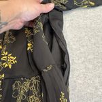 Poet Maxi Dress Womens Large Black Gold Haiku Koi Fish Print Photo 14