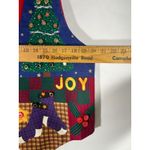 VTG Handmade Womens Christmas Vest Santa Snowman Tree Appliques Holiday Fun Sz L Blue Size L Photo 11