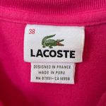 Lacoste made in Peru pretty fuchsia pink polo shirt. 38 8-10 Photo 6