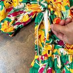 Pink Martini NWT Multicolor Floral V-neck Puff Sleeved Midi Dress Photo 8