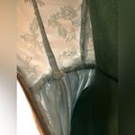 Handmade Vtg 70s White Lace Overlay Blue Satin Sleeveless “Gunne Style” Maxi XS Photo 4