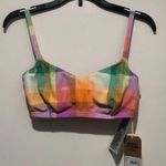 Billabong NEW Colorful Plaid Bikini Top Bralette Photo 4